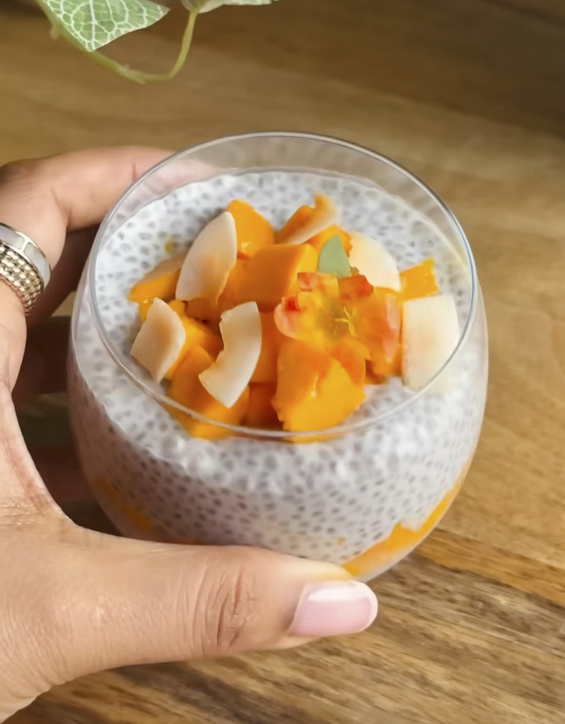 Chia mango pudding
